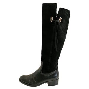 Joan & David Tall Suede & Leather Riding Boots 8